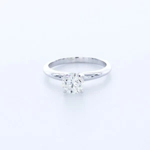 0.8 CT Certified Natural Diamond F/SI2 Round Cut 14K Gold Classic Solitaire Ring - Picture 1 of 1