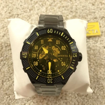 Reloj Hombre Invicta Aviator Automático Medio Esqueleto Dial 50mm Foto 1 de 4