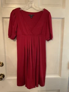 Gap Knit Dress Burgundy Sz s Small Mini V Cross Over Neck - Picture 1 of 7