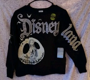 Disneyland Nightmare Before Christmas Applique Donna XS Crop, Bagliore al Buio - Foto 1 di 3