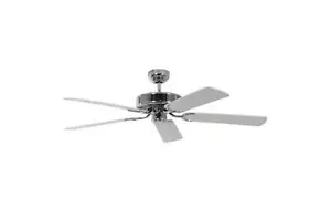 Ceiling Fan With Pull Chain Soft Without Light Potkuri Steel White - Picture 1 of 2
