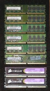 6GB (6 x 1GB) & 2GB Corsair XMS2 CM2X1024 DDR2 PC2-6400 800MHz Desktop Memory - Picture 1 of 3