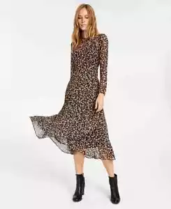 Tommy Hilfiger Crossover-Hem Midi Dress - Size 12 - Picture 1 of 4