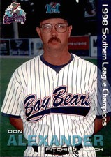 1998 Mobile Bay Bears Southern League Champions Grandstand #1 Don Alexander Card