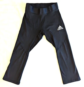 Adidas Climacool Boys Size M 11-12 Years Tech Fit Long Compression Pants Black - Picture 1 of 9