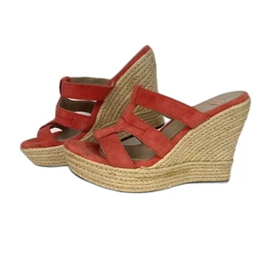 UGG Tawnie Wedge - Women's Sz 7.5 - Bright Coral Pink Sandals- 1000404 - F29011L - Picture 1 of 10