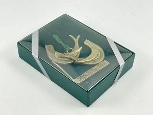 Vintage Four Calling Birds Doves Pewter Port Christmas Ornament 2"x 2.25" w/ Box - Picture 1 of 8