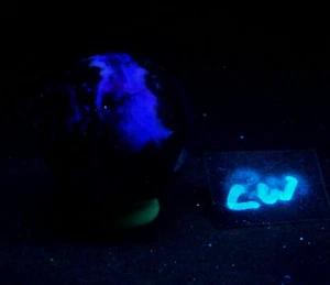 Fluorescent Prism Mine Fluorite 44mm Sphere for Decor 5345 - Picture 1 of 13