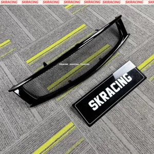 For 2008-13 Infiniti G37 Coupe Front Bumper Grille Mesh Carbon Fiber Gloss Black - Picture 1 of 24