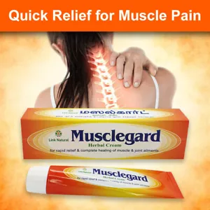 Natürliche Musclegard Ayurveda Kräutercreme schnelle Linderung von Rückenschmerzen & Muskelschmerzen 25g - Bild 1 von 6