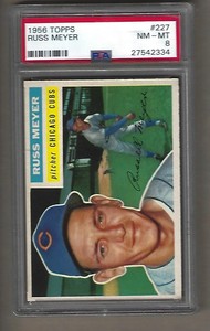 1956  TOPPS   JACK  MEYER  #  269   PSA  8