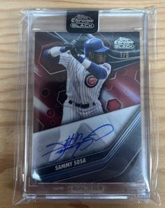 2023 Topps Chrome Black Autographs Red Refractors #CBASS Sammy Sosa #1/5 - Picture 1 of 1