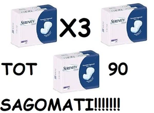 SERENITY PANNOLONI SAGOMATI CLASSIC MAXI 30 PEZZI 3 CONFEZIONI TOT 90 SAGOMATI - Foto 1 di 3