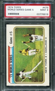 1974 Topps #476 Serie Mundial Juego 5 Cleon Jones PSA 9 ¡Como nuevo! - Imagen 1 de 2