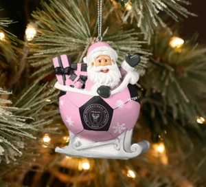 FOCO offiziell lizenzierter MLS Inter Miami Fußballball Weihnachtsschlitten Weihnachtsschmuck - Bild 1 von 4