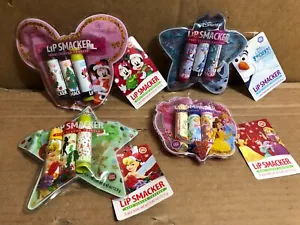 Disney 3Princess 3Tinker bell 3frozen 3mickey Christmas Lip Smacker assorted set - Picture 1 of 5