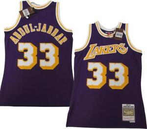 1983-84 Kareem Abdul-Jabbar #33 Lakers Mens Mitchell & Ness Swingman Jersey $135