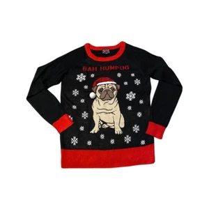 "Gut getragener" Marken Damen Mops Hund Motiv Urlaub Pullover Gr. XS - Bild 1 von 2