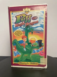 Puff the Magic Dragon (VHS) cult SINGALONG UAV clamshell Peter Paul & Mary ANIME - Picture 1 of 5
