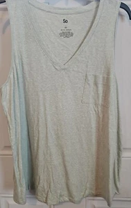 NEW Women's SO V-neck Pocket Tank Jrs. XXL Aiken Mint - Picture 1 of 6