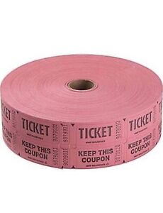 Staples Raffle "Keep this coupon" Recycled double tickets roll 2000 count