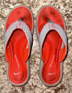 NIKE GRAY COMFORT FOOTBED FLIP FLOPS WOMENS SIZE 8W - Picture 1 of 2
