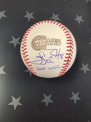 Carl Everett Autografiado Medias Blancas Serie Mundial de Béisbol con Inscripción Certificado de Autenticidad JSA Foto 1 de 2