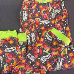 Brinley Jo's bamboo two piece set long sleeve pajamas, anxiety print 4T - Picture 1 of 2