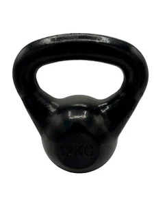 Pro Fitness 12KG Cast Iron Kettlebell - Black - Picture 1 of 3