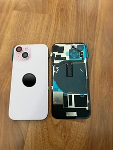 iPhone 15 Plus Pink Back Glass Replacement OEM Grade W/ Flex Cable NFC Wireless - Zdjęcie 1 z 1