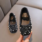 Girls Princess Shoes Kids Glitter Luxury Party Shoes Toddlers Ballet Flat Size