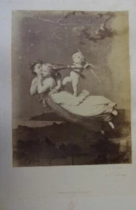 Jean-Louis Hamon. Photo dédicacée du peintre "Ange volant " 1866 - Imagen 1 de 2