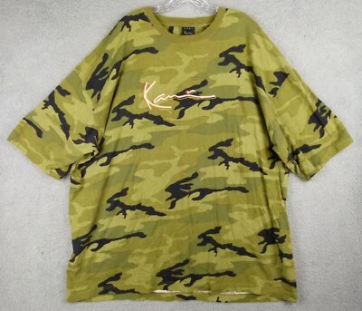 Camiseta de manga corta Kani Gold para hombre 4X verde camuflada con logotipo bordado Foto 1 de 4