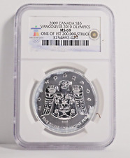 2009 VANCOUVER CANADA  OLYMPIC 2010  NGC MS69 S$5 ONE OF FIRST 200k