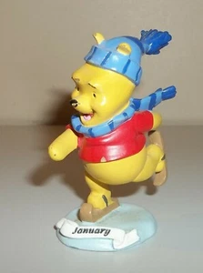 Disney Home Winnie the Pooh 3" Figurine - January - Pooh Ice Skating - Picture 1 of 1