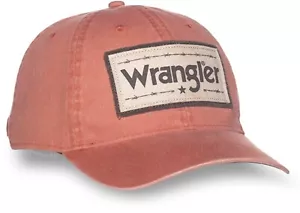 Wrangler Felt Patch Pigment Dyed Cotton Twill Rust Cap for Men - Picture 1 of 4