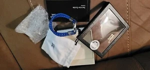 Montblanc Men's Jewelry Stainless Steel & Braided Leather Cord Hook Clasp... - Picture 1 of 12