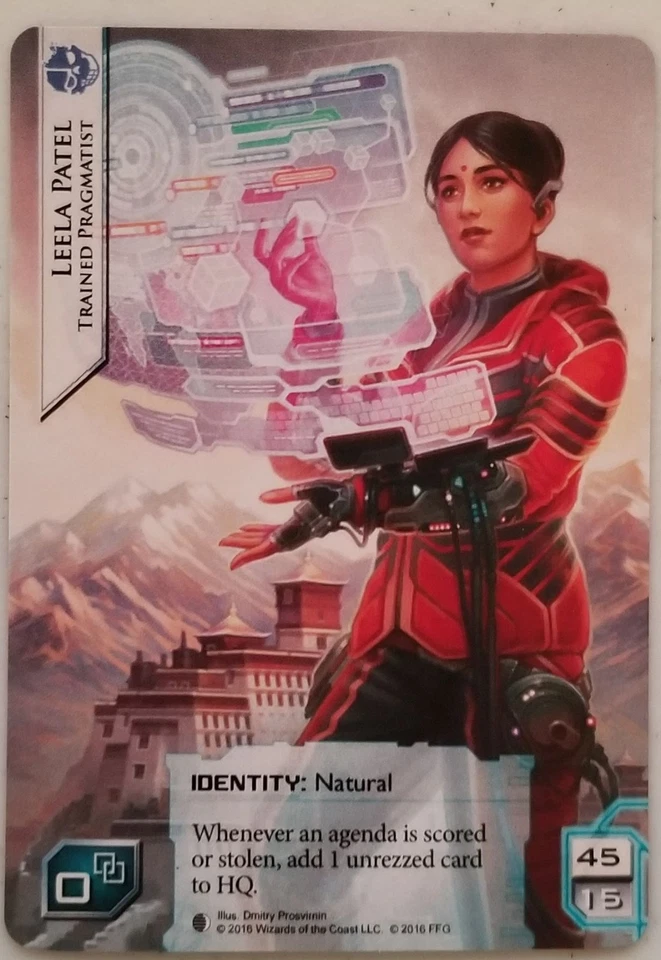 Android Netrunner Leela Patel Alternate Full Art Promo Card Identity LCG - Image 1 of 1