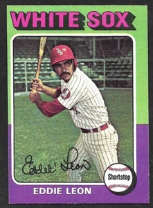 1975 TOPPS MINI #528 Eddie Leon CHICAGO WHITE SOX EX-MINT+ A - Picture 1 of 2