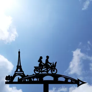 Paris Metal Weathervane, Weather Vanе Eiffel Tower, home roof decor - Picture 1 of 19
