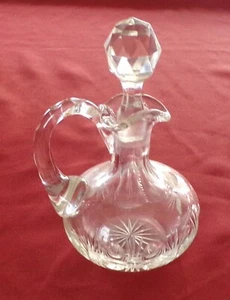 Cut Glass Cruet with Stopper - Picture 1 of 6