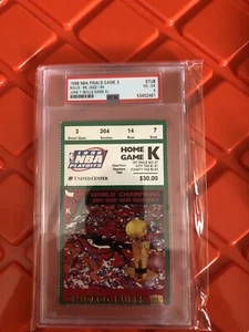 1998 NBA FINALS Game 3 TICKET PSA 4 VG-EX, Bulls Jordan, POP 2, Only 5 Higher!!! - Picture 1 of 3