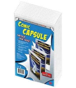 10 Silver Age Size ComicCapsule Clear Comic Book Plastic Protector UV Protection - Picture 1 of 4