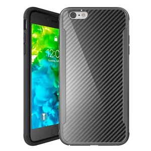 Case for iPhone 6 Plus|6s Plus with Carbon Fiber Pattern, 12ft Drop Tested-Black - Picture 1 of 7