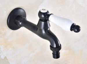 Manija de cerámica de bronce frotado al aceite grifo de agua lavadora grifo boca agua  - Imagen 1 de 8