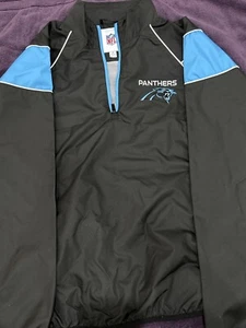 NFL Carolina Panthers Football team apparel Pull Over 1/3 zip Jacket M - Picture 1 of 4