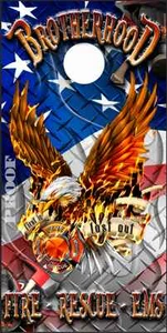 Feuerwehr Bruderschaft amerikanische Flagge Cornhole Verpackung Tasche werfen Skin Aufkleber Sticker  - Bild 1 von 1