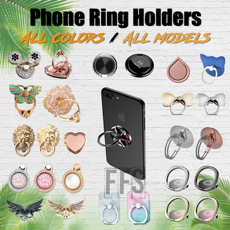 iPhone Finger Ring Holder Stand Case Mount All Phones Android lot 360 All Colors - Image 1 of 1