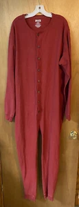 Duluth Trading Union Suit Men's Red Thermal Waffle One Piece - Size 2XL x 30 - Picture 1 of 3