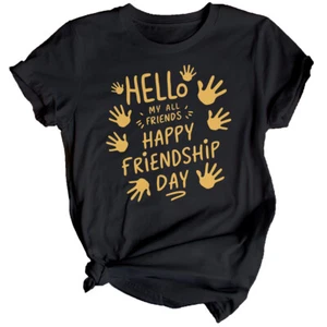 Damen-T-Shirt Hello My All Best Friends Day Bestie BFF Shirt Friendship Day #BFD - Bild 1 von 32